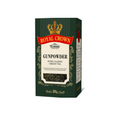Чай "ROYAL CROWN" 80 гр зел.лист "GUNPOWDER" 18 шт/ящ